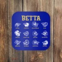 Siamese Fighting Fish Lover Aquarium Keeper Betta Fish Cute Gift Coaster thumb 0