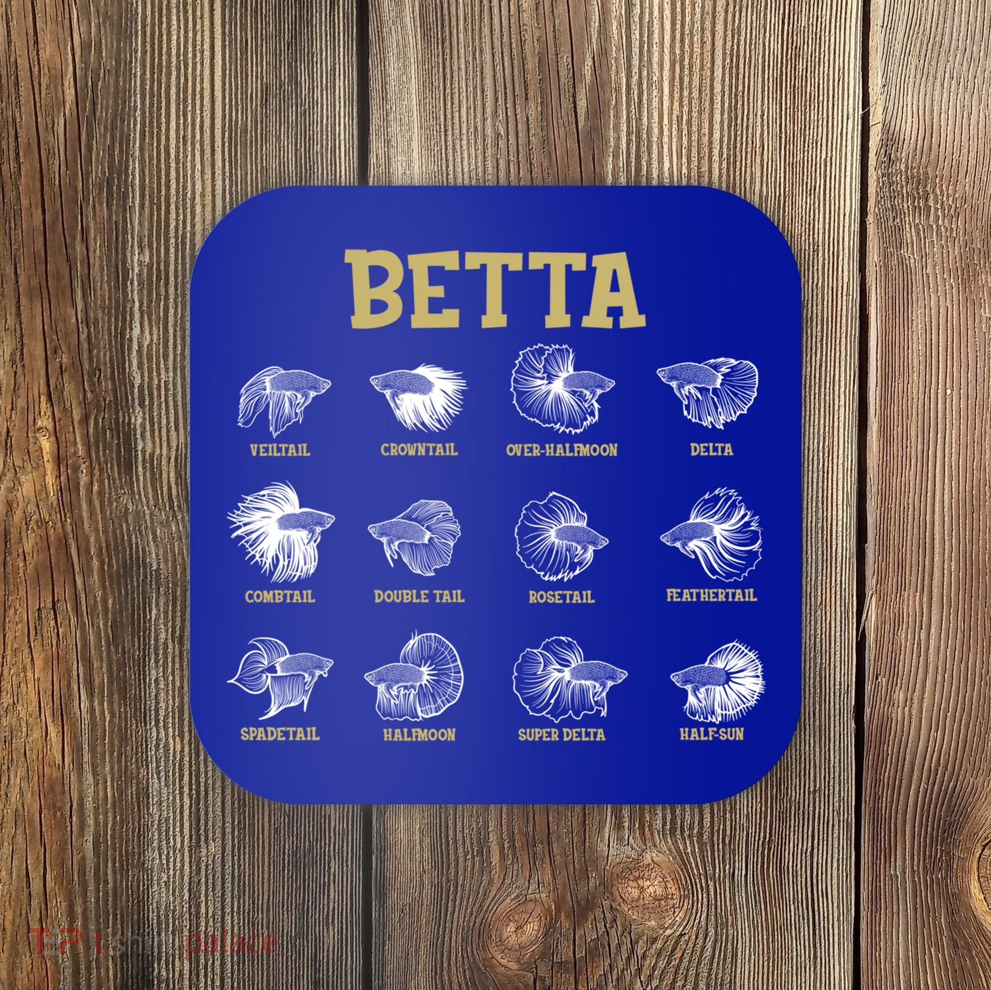 Siamese Fighting Fish Lover Aquarium Keeper Betta Fish Cute Gift Coaster