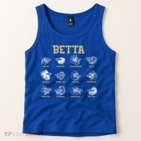 Siamese Fighting Fish Lover Aquarium Keeper Betta Fish Cute Gift Tank Top thumb 2