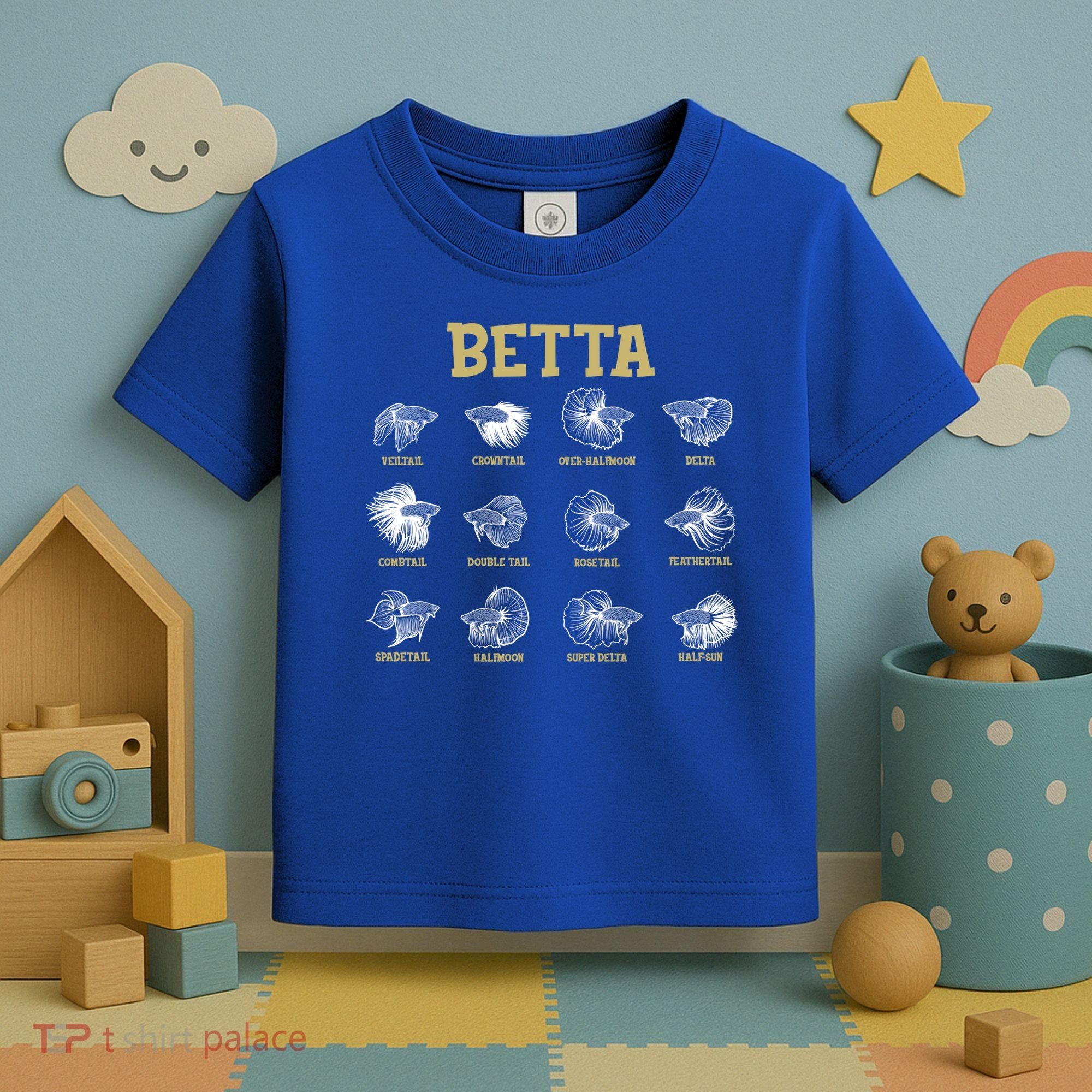Siamese Fighting Fish Lover Aquarium Keeper Betta Fish Cute Gift Toddler T-Shirt