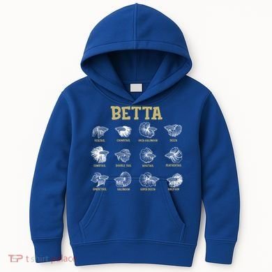 Siamese Fighting Fish Lover Aquarium Keeper Betta Fish Cute Gift Kids Hoodie
