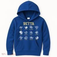 Siamese Fighting Fish Lover Aquarium Keeper Betta Fish Cute Gift Kids Hoodie thumb 0