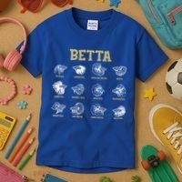 Siamese Fighting Fish Lover Aquarium Keeper Betta Fish Cute Gift Kids T-Shirt thumb 3