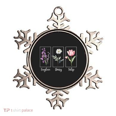 Subtle Floral Foxglove Daisy Tulip Flowers Women Ornament