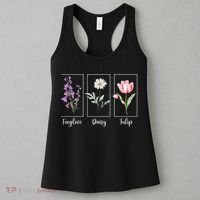 Subtle Floral Foxglove Daisy Tulip Flowers Women Women's Tank Top thumb 3