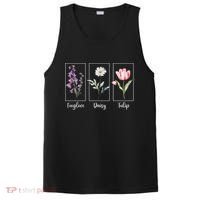 Subtle Floral Foxglove Daisy Tulip Flowers Women PosiCharge Competitor Tank thumb 0