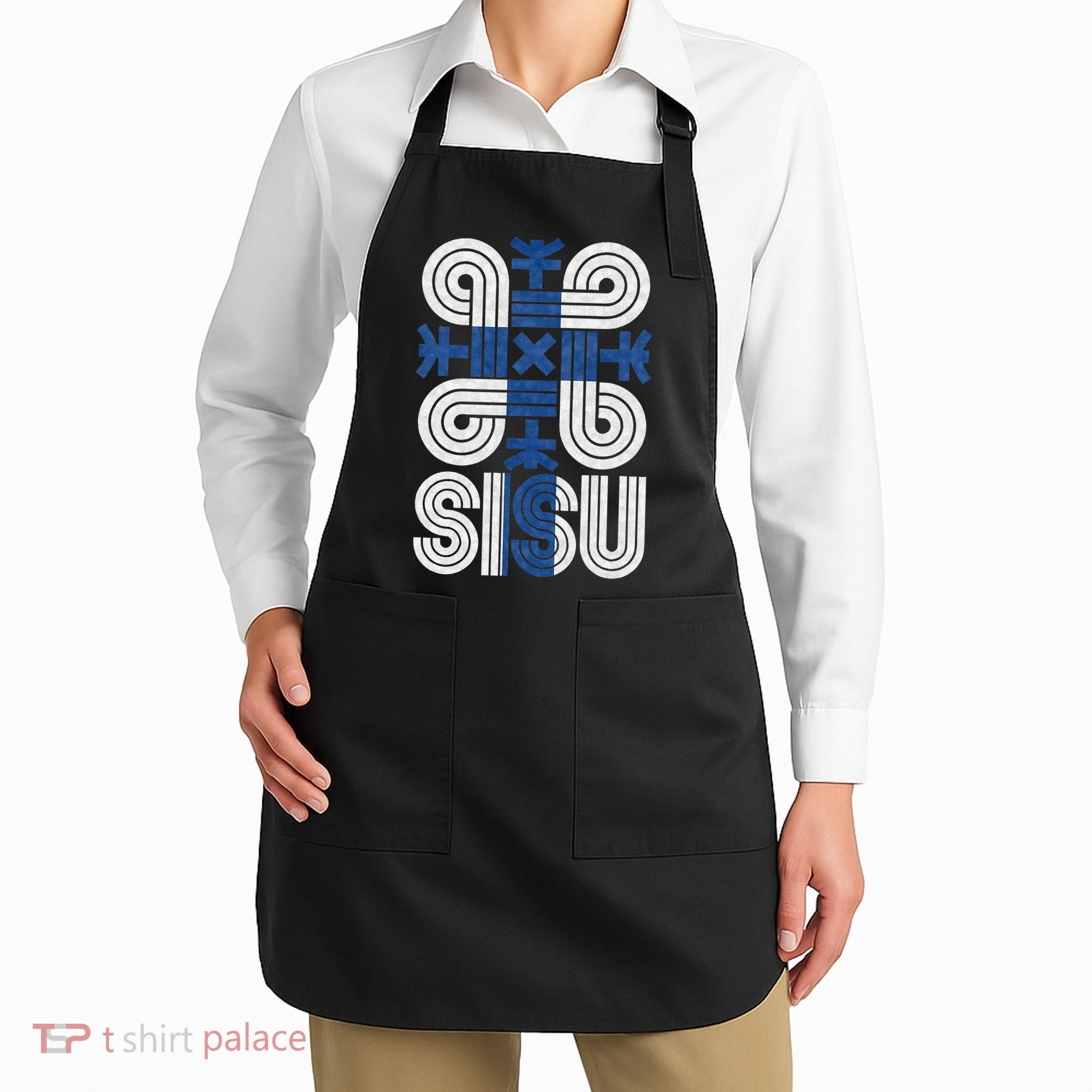 Sisu Finnish Flag Suomi Finland Protection Symbol Rune Apron