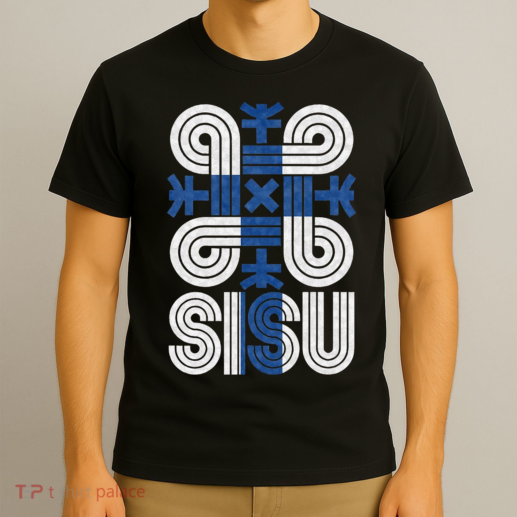 Sisu Finnish Flag Suomi Finland Protection Symbol Rune T-Shirt