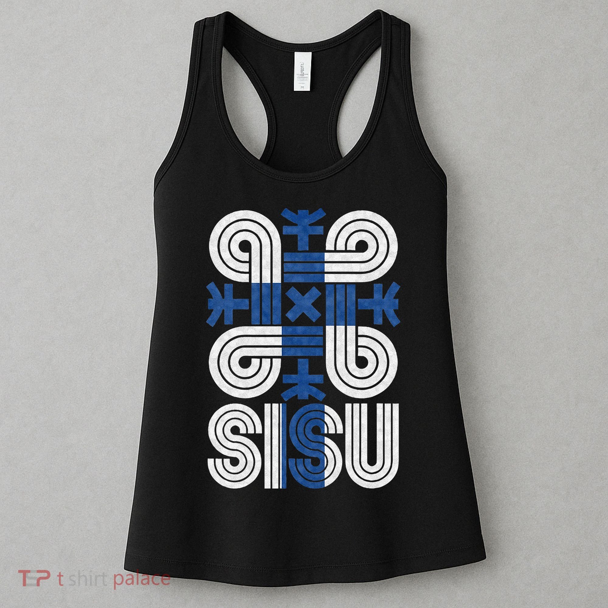 Sisu Finnish Flag Suomi Finland Protection Symbol Rune Women's Tank Top