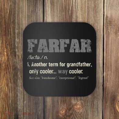 Swedish Farfar Funny Definition Grandpa Coaster