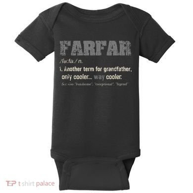 Swedish Farfar Funny Definition Grandpa Baby Bodysuit
