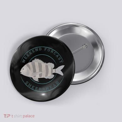 Sheepshead Fishing Fisherman Design Button