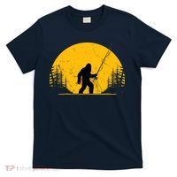 Sasquatch Fly Fishing Vintage Trout Fisherman Funny T-Shirt thumb 0