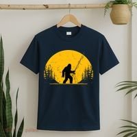 Sasquatch Fly Fishing Vintage Trout Fisherman Funny T-Shirt thumb 2