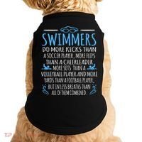 Swimmers Facts Funny Swimming Coach Doggie Tank thumb 0