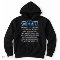 Swimmers Facts Funny Swimming Coach Hoodie thumb 0