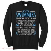 Swimmers Facts Funny Swimming Coach Sweatshirt thumb 0