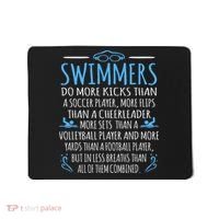Swimmers Facts Funny Swimming Coach Mousepad thumb 0