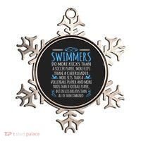 Swimmers Facts Funny Swimming Coach Ornament thumb 0