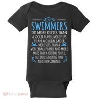 Swimmers Facts Funny Swimming Coach Baby Bodysuit thumb 0