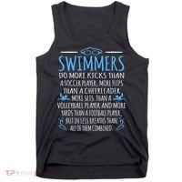 Swimmers Facts Funny Swimming Coach Tank Top thumb 0