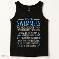Swimmers Facts Funny Swimming Coach Tank Top thumb 2