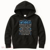 Swimmers Facts Funny Swimming Coach Kids Hoodie thumb 0
