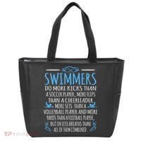 Swimmers Facts Funny Swimming Coach Tote Bag thumb 0