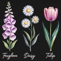 Subtle Floral Flowers Foxglove Daisy Tulip Doggie Tank thumb 4