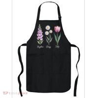 Subtle Floral Flowers Foxglove Daisy Tulip Apron thumb 0