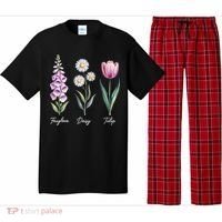 Subtle Floral Flowers Foxglove Daisy Tulip Pajama Set thumb 0