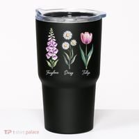 Subtle Floral Flowers Foxglove Daisy Tulip Tumbler thumb 0