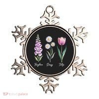 Subtle Floral Flowers Foxglove Daisy Tulip Ornament thumb 0