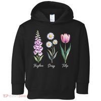 Subtle Floral Flowers Foxglove Daisy Tulip Toddler Hoodie thumb 0