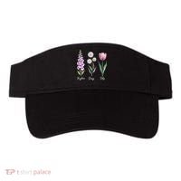Subtle Floral Flowers Foxglove Daisy Tulip Visor thumb 0