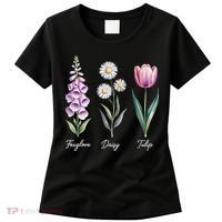 Subtle Floral Flowers Foxglove Daisy Tulip Women's T-Shirt thumb 0