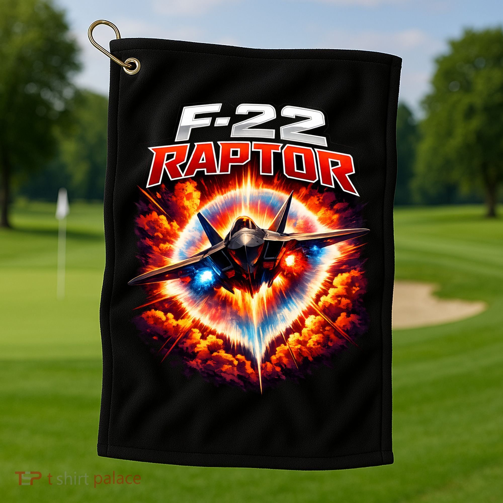 Sonic Fury F-22 Raptor Golf Towel
