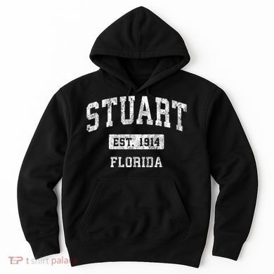 Stuart Florida Fl Vintage Sports Established Design Hoodie