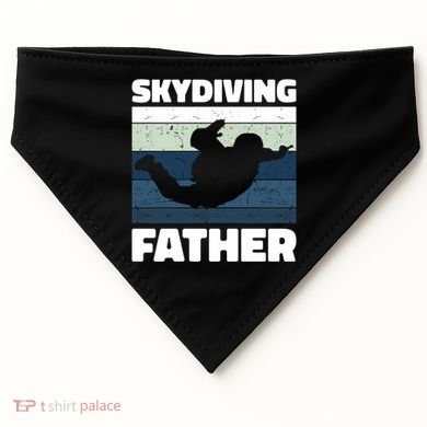 Skydiving Father For Father's Day Gift USA-Made Doggie Bandana