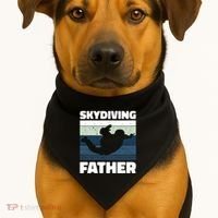 Skydiving Father For Father's Day Gift USA-Made Doggie Bandana thumb 1