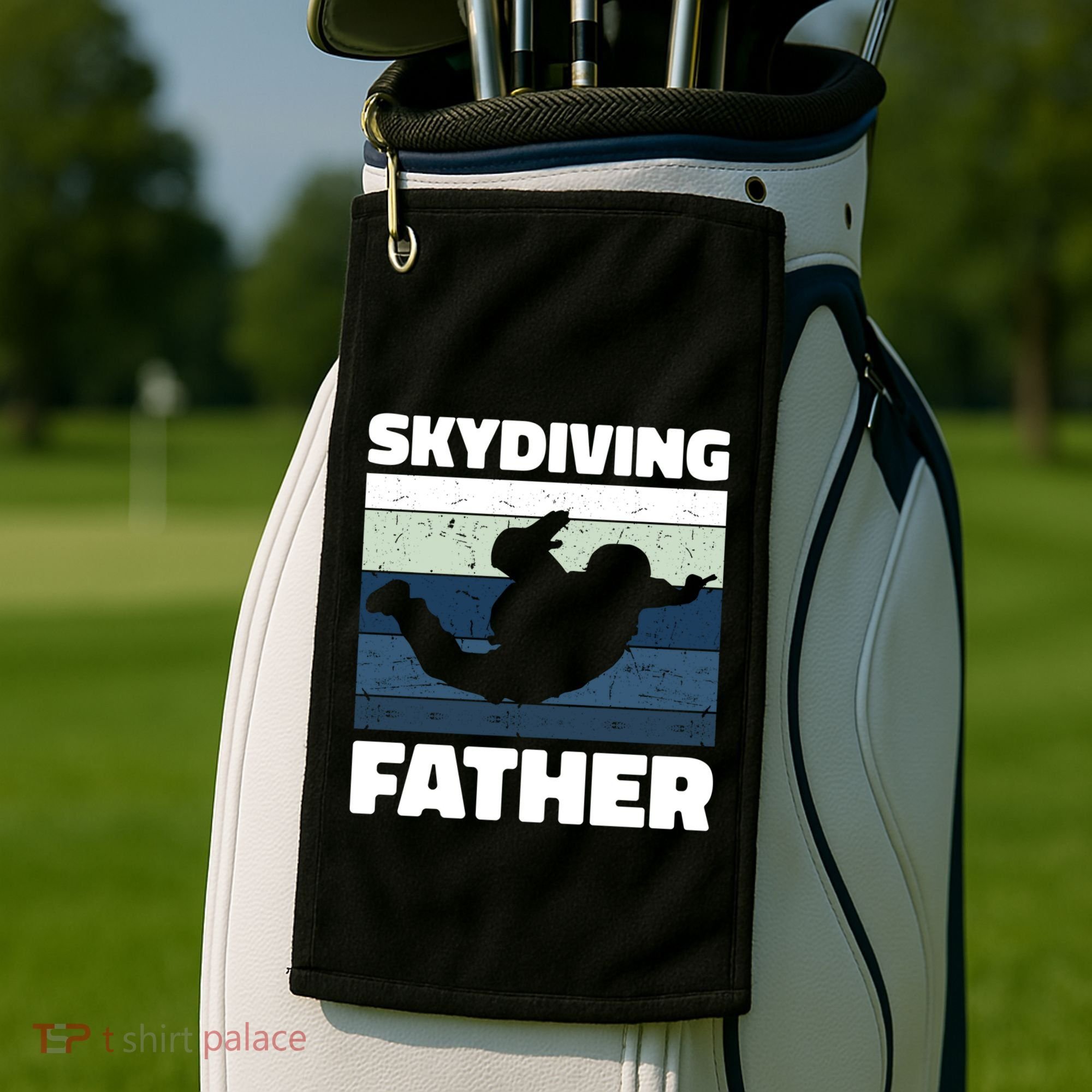 Skydiving Father For Father's Day Gift Golf Towel