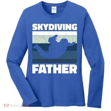 Skydiving Father For Father's Day Gift Women's Long Sleeve Shirt