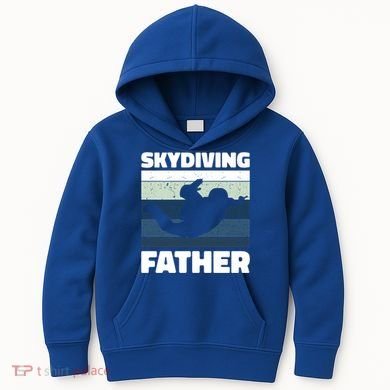 Skydiving Father For Father's Day Gift Kids Hoodie