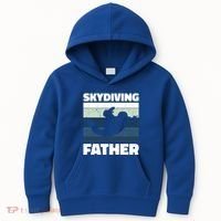 Skydiving Father For Father's Day Gift Kids Hoodie thumb 0
