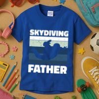 Skydiving Father For Father's Day Gift Kids T-Shirt thumb 3