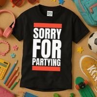 Sorry Funny For Partying Halloween Birthday Costume Kids T-Shirt thumb 3