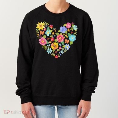 Springtime Flowers Floral Heart Women's Sweatshirt
