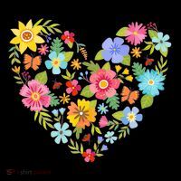 Springtime Flowers Floral Heart Toddler Hoodie thumb 2