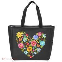 Springtime Flowers Floral Heart Tote Bag thumb 0