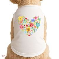 Springtime Flowers Floral Heart Doggie Tank thumb 0